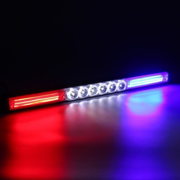 AVANC Barre lumineuse Stroboscopique Voiture Lampe Clignotant Phare toit COB 36W rouge blanc bleu lumière