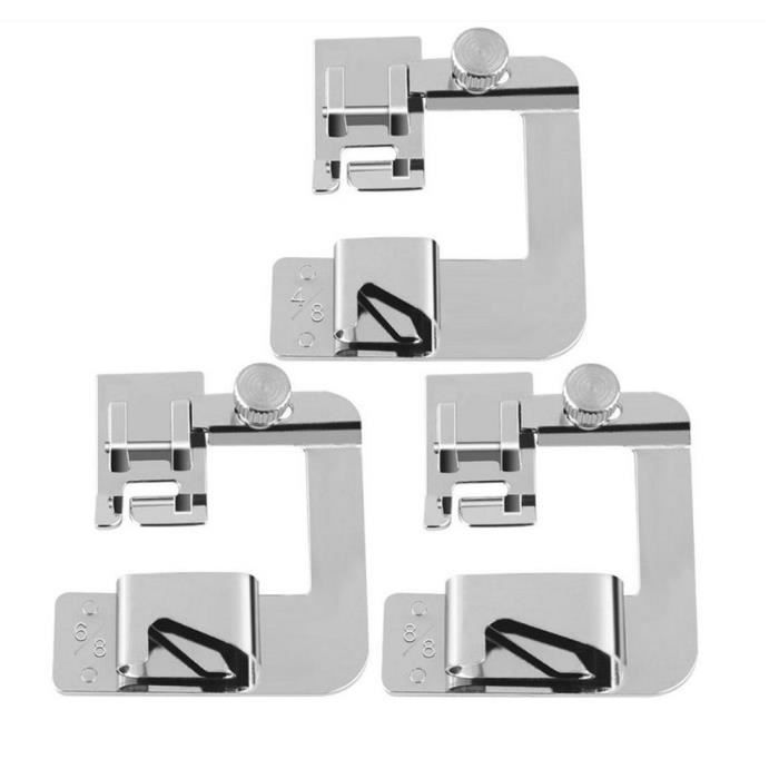 3 PCS / Set Pied Presseur Roulé Ourlet Pieds pour Brother Singer Machine À Coudre Domestique