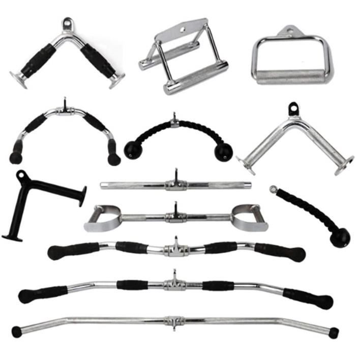Corde Triceps,Corde de Traction,LAT Tige de Traction,Poignée en V Barre,Bande de résistanceAccessoire de tirage,Accessoires de 207