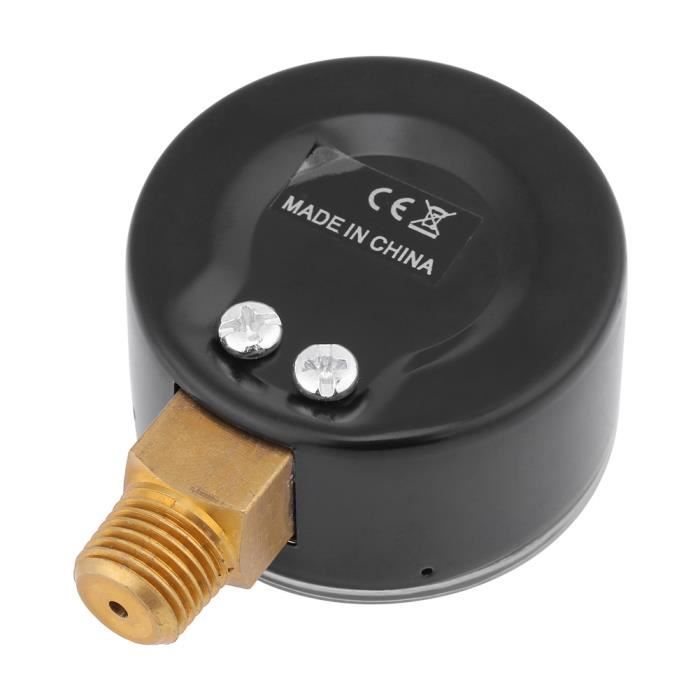 Mini-manomètre basse pression, manomètre BSPT pour carburant air-huile ou eau 0-15 psi/0-1bar