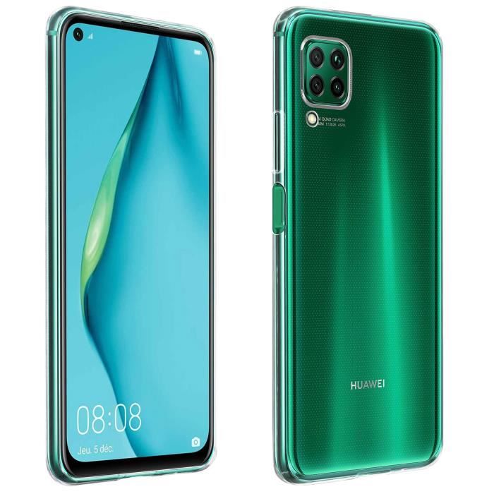 Coque Huawei P40 Lite Protection Silicone Souple Ultra-Fin Transparent Blanc
