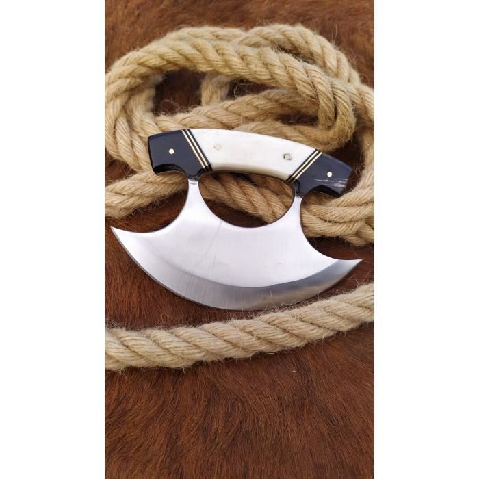 Couteau D'esquimeau Ulu Lame Acier Inox Etui CN8026HN07 MACHETTE / HACHE / COUTEAU MULTIFONCTION / CUISINE / SPORT
