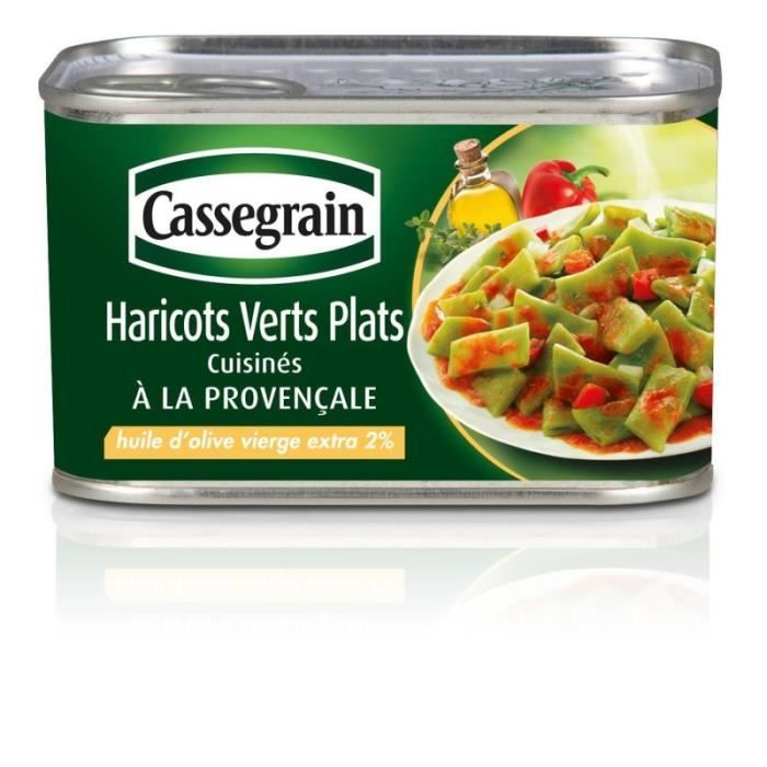 CASSEGRAIN - Haricots Verts Plats À La Provencale 375G - Lot De 3