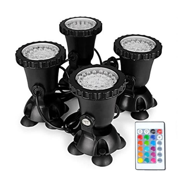 Sous-marine Spot Lights LED RVB Télécommande Spot Lamp Couleur Changement de couleur Étanche pour Pool Piscine Aquarium Terrain Tank