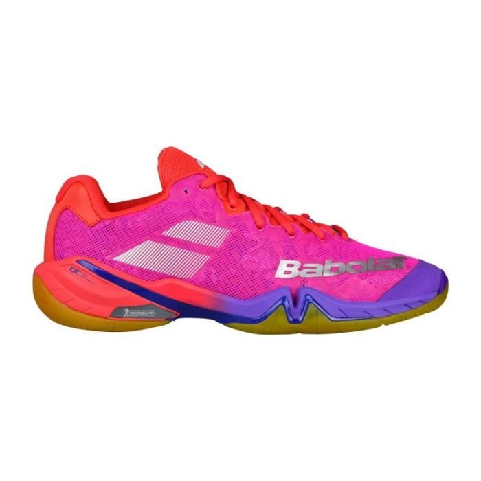 Chaussures BABOLAT Femme Indoor Shadow Tour Rouge / Rose PE 2018