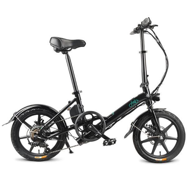 Vélo Électrique Pliant FIIDO D3S - 7.8Ah - 16 Pouces - 6 vitesses Shimano - Noir