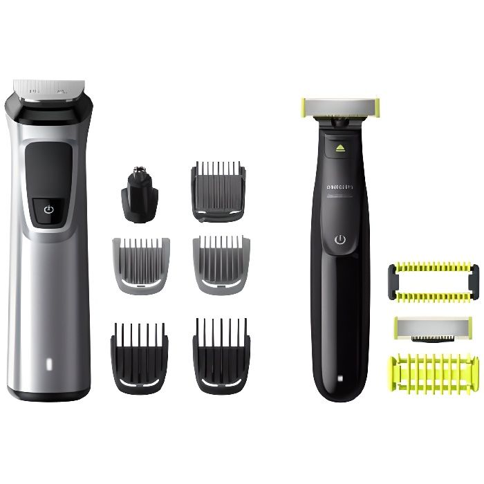 PHILIPS MG9710/90 12-en-1 Visage, Cheveux et Corps Series 9000 + OneBlade tondeuse + Lame supplémentaire