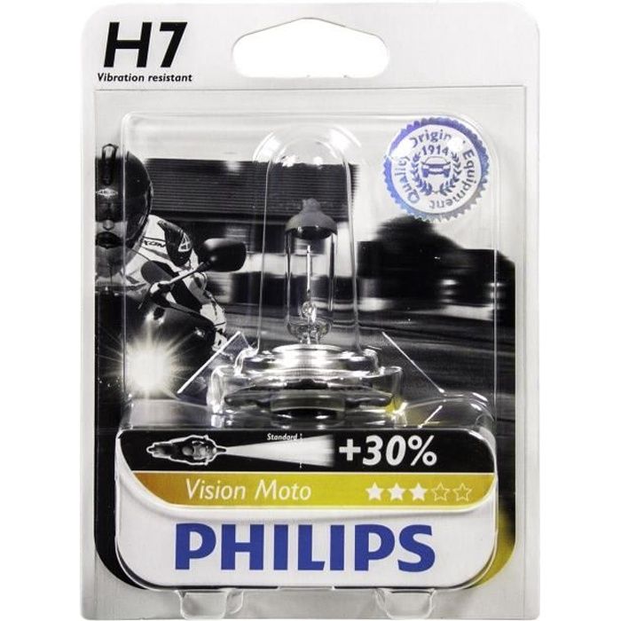 PHILIPS Ampoule halogène Moto Vision H7 - 12V - 55W