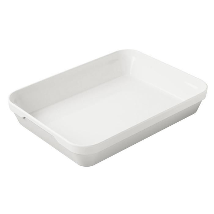 Revol 5726 Plat à Four Rectangulaire Profond Porcelaine Blanc 40 x 29,5 x 6,5 cm