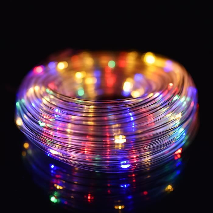 Guirlande Lumineuse 14m 120 LED Etanche + Télécommande 8 modes arc-en-ciel Décoration Maison Extérieur Fête Noël Lumières Coloré