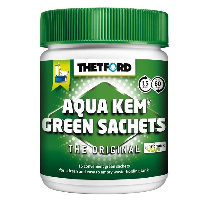 THETFORD Sachets Aqua-Kem vert - Traitement écologique - x 15