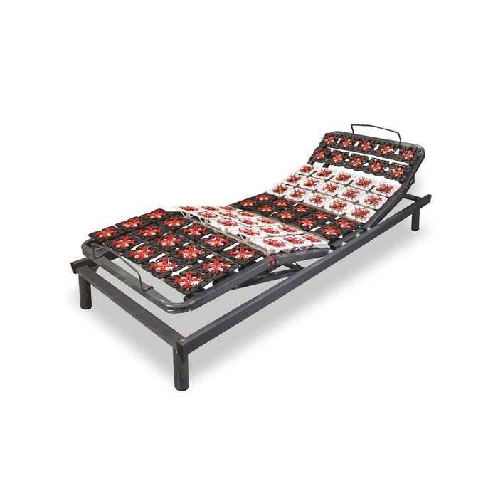 Sommier Électrique de Relaxation + Matelas 90x200 by Sampur Mémoire de Forme - Moteur Électrique OKIN - Plots Multidirectionnels