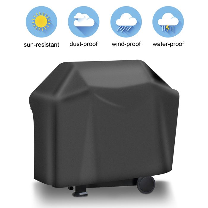 Housse De Protection Pour Barbecue Extérieur - Tissu Oxford 210D, Imperméable UV, 77x67x110 Cm, Cordon De Serrage