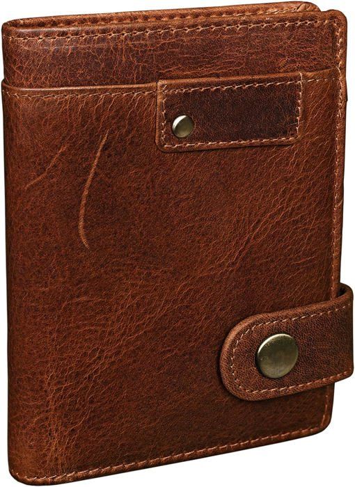 Portefeuille La Bagagerie – Cuir Bleu Marine – Vintage Deux Volets