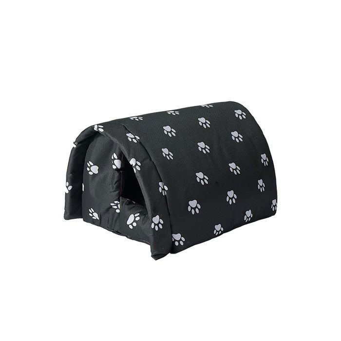 Comparer les prix de Niche d'extérieur pour Chat Imperméable PVC Maison d'animaux avec Doublure Douce, Gris,42x31x28cm