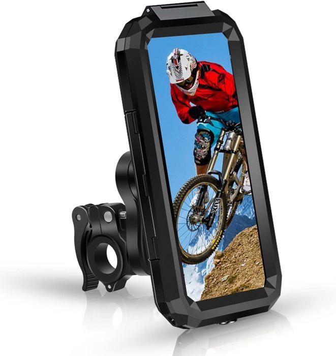 Support Téléphone Vélo/moto Universel 360° - Anti-vibration En Silicone, Réglable - Compatible Guidon
