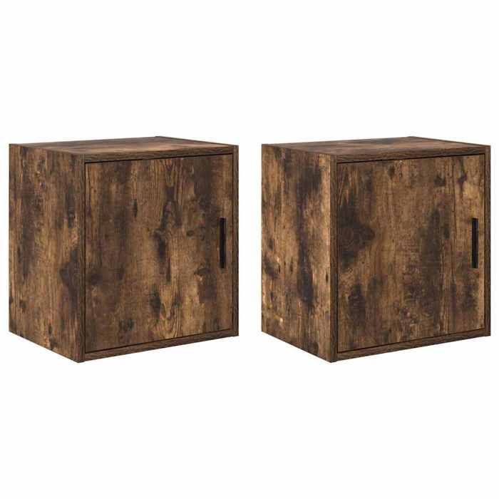 vidaXL Armoires murales de garage 2 pcs Chêne fumé - vue 4