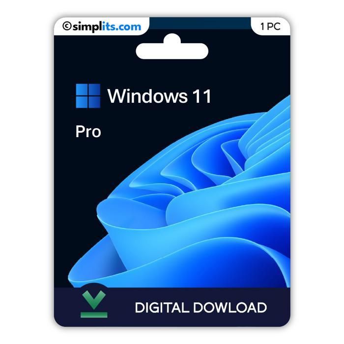 Microsoft Windows 11 Pro – Clé officielle – À télécharger – 1 PC