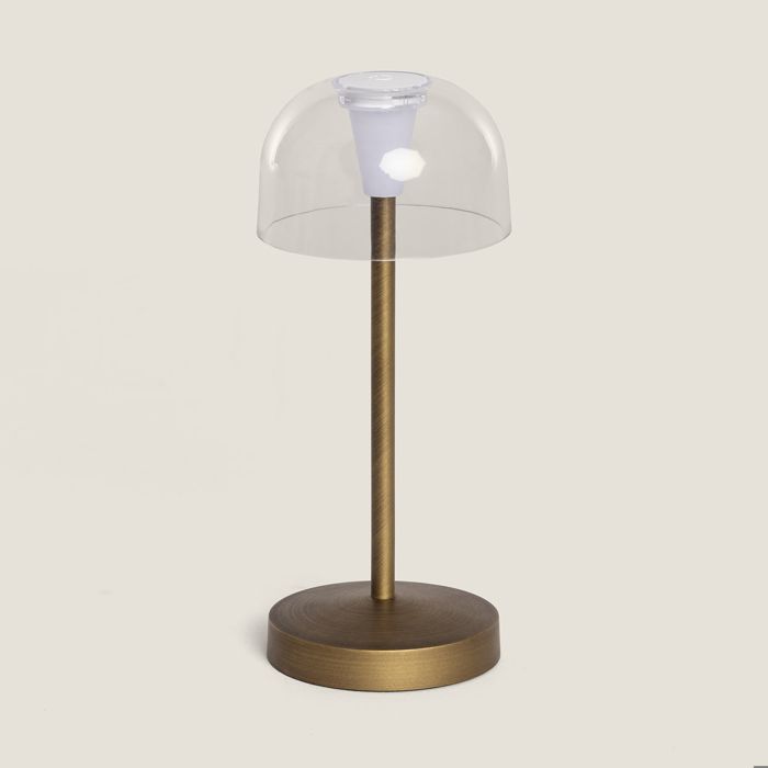 Lampe à Poser LED Portable pour Extérieur Métal avec Batterie Rechargeable Lendora Laiton