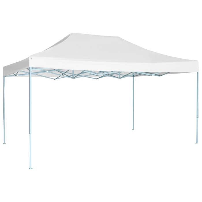 (Blanc) Tente de réception de jardin contemporainpliable 3x45 m Blanc - Imperméable - Facile à assembler 146408