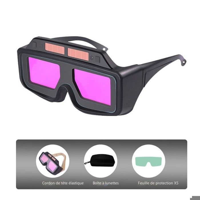 Lunettes De Protection Pour Soudure - IR5.0 - Anti-buée, Anti-chocs, Branches Réglables - Avec 2 Paires De Verres (clair Et Foncé) - 1