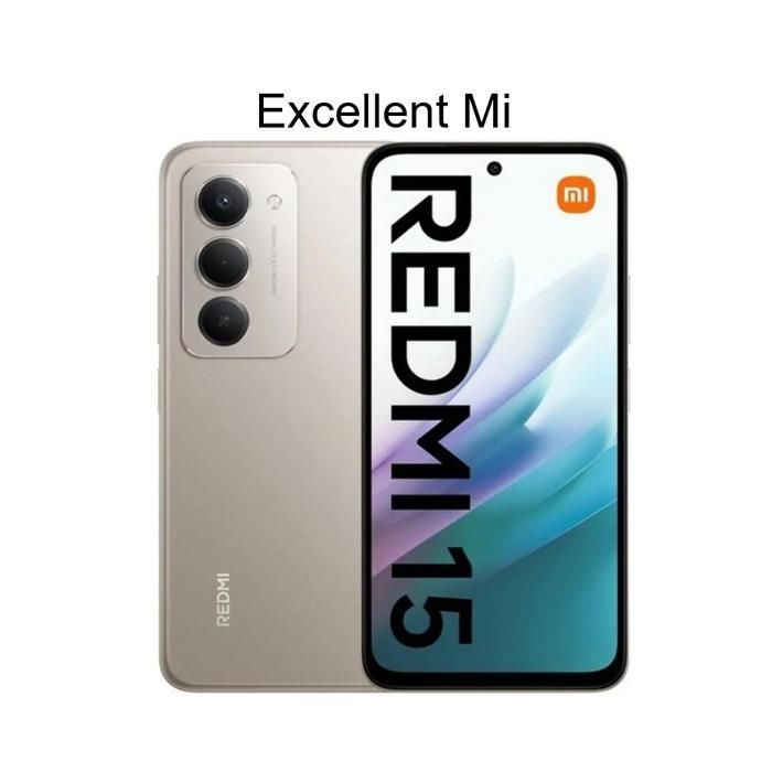 Xiaomi Redmi 15 smartphone de 6GO RAM 128GO ROM Gris - EU Version - vendu par Excellent Mi - Chargeur non inclus