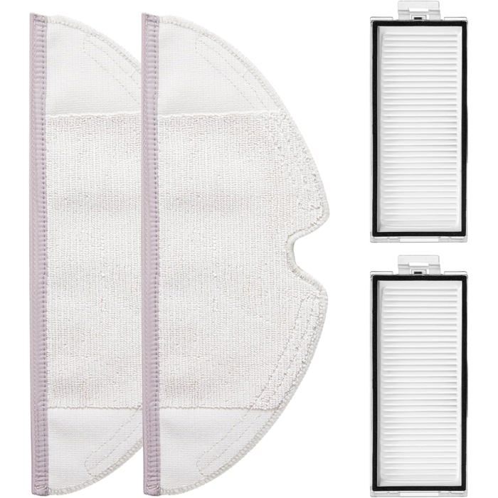 Lot de 20 pièces de rechange Q8 Max pour aspirateur robot Roborock Q5 Pro , Q8 Max , 2 paires de brosses à rouleaux, 4 filtres HEPA, 4 brosses latérales, 4 sacs à poussière
