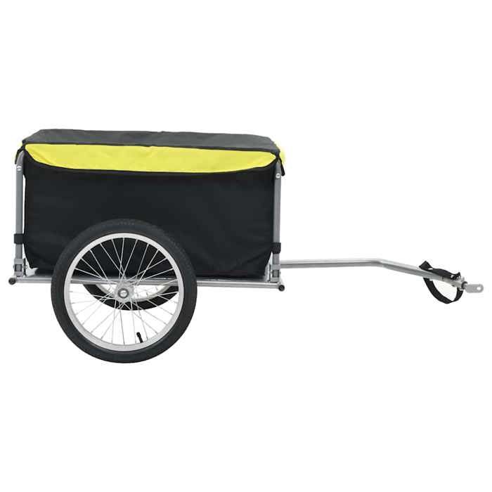 “Winter SaleTOP Remorques de vélo Noir - Remorque de vélo noir et jaune 65 kg PRO96187