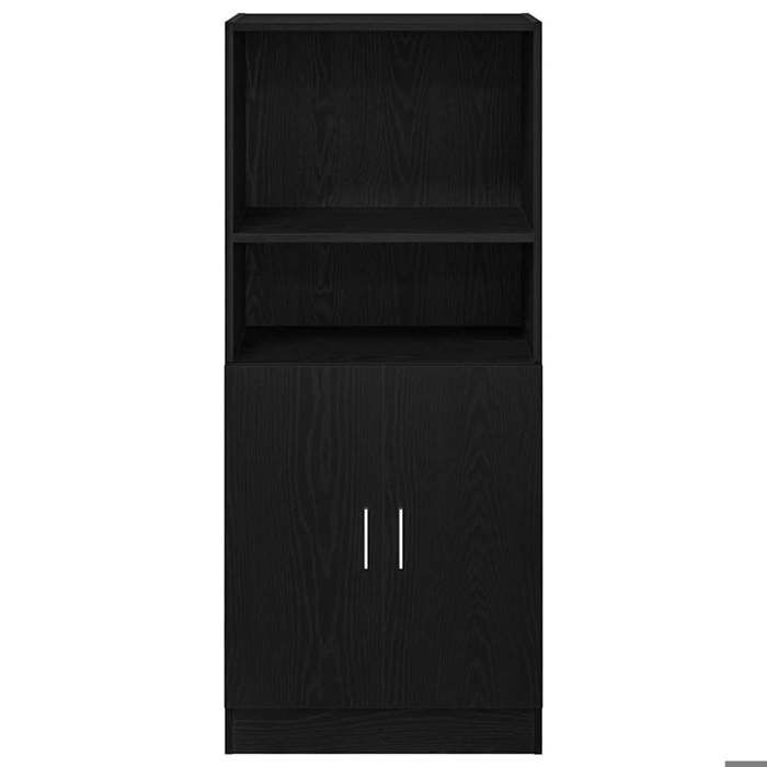 Armoire de cuisine - WIENS - Noir - 57x415x1315 cm - Bois dingénierie - Capacité 60 kg - Porte(s) et tiroir(s)