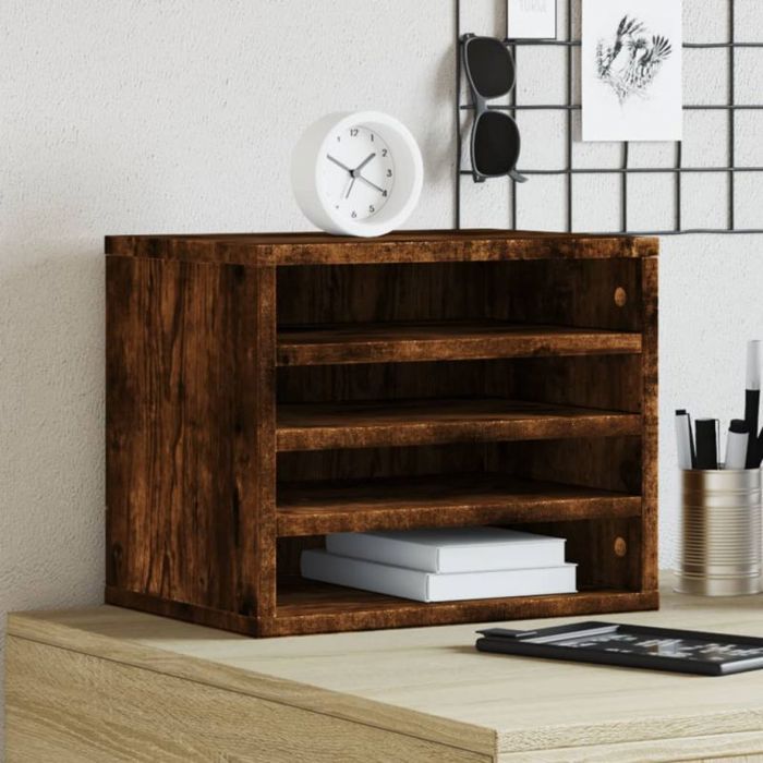 Caisson de bureau - VIDAXL - 848049 - Chêne fumé - Bois dingénierie - 36 x 26 x 295 cm