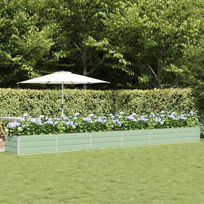 Jardinière - VIDAXL - Vidaxl Jardinière - Vert - 600x80x45 cm - Acier & plastique