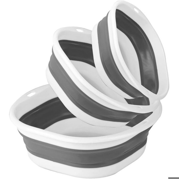 Ensemble de 3 bassines pliables éviers pliables bassines pliables en silicone multi-usages