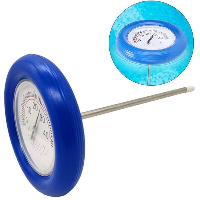 Thermomètre de piscine flottant avec grand cadran Celsius