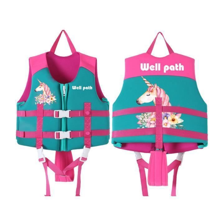 Kids Swim Gilet daide à la Natation pour Tout-Petitsavec Sangle de sécurité réglable Age 1-9 Ans(Rose L) rose