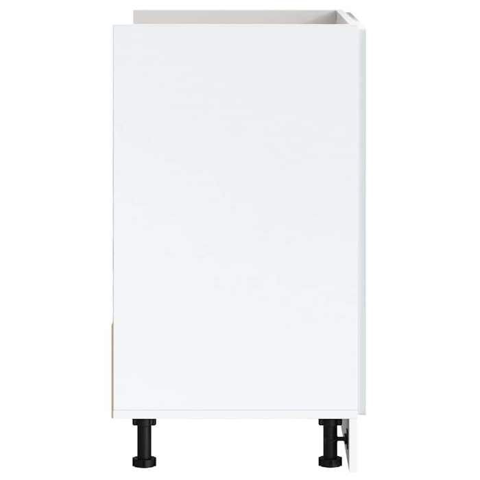 NEUF Armoire rangement élégant Vitrine de cuisineGrande espace Meuble bas pour évier Porto blanc 80 x 46 x 815cm Bois ingénier