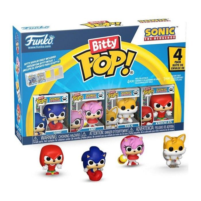 Funko - Sonic The Hedgehog - Pack 4 figurines Bitty POP! Sonic 2 5 cm
