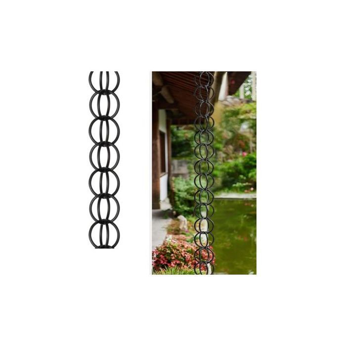 1.2m/4ft Chaine De PluieChaine De Pluie pour Gouttiere Attrape-Eau Décoratif pour Jardin Remplacement de Descente Extérieure -