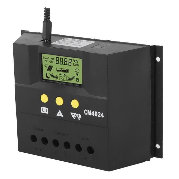 Contrôleur Solaire PWM 30A Batterie Lithium Avec Écran LCD - Régulateur Photovoltaïque 12V/24V Intelligent USB