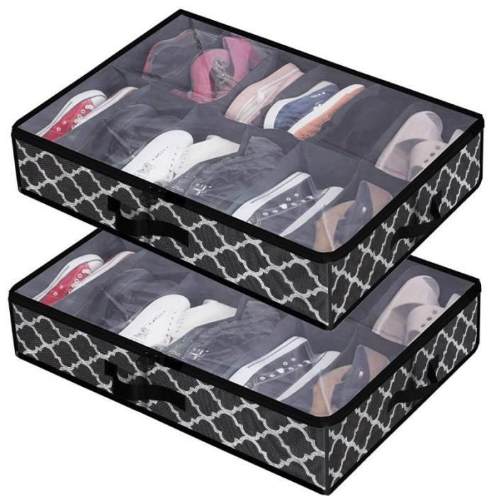 Boîte de rangement à chaussures pliable en plastique, anti-poussière, blanche transparente, 6