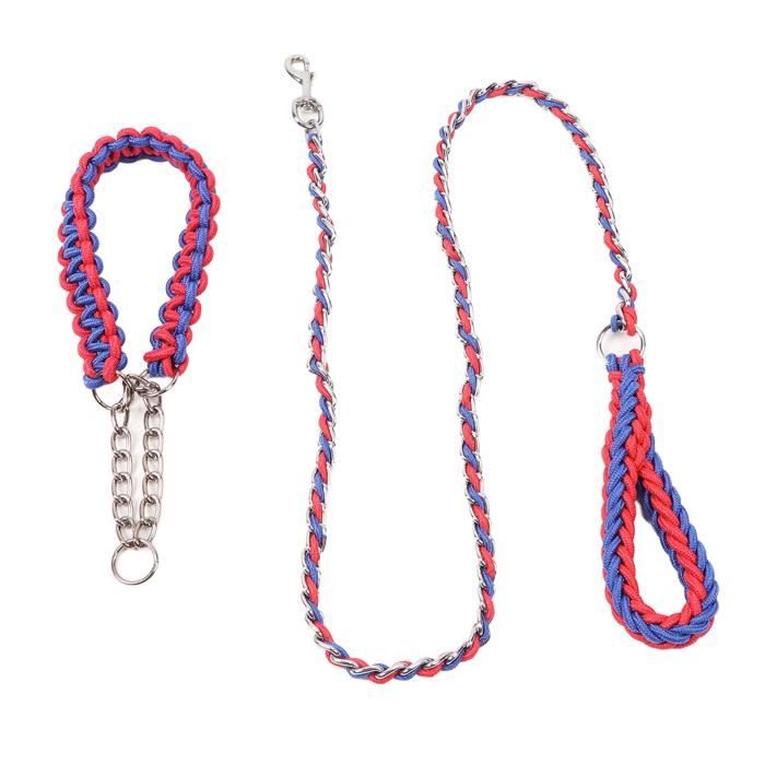 Licol Décoratif Pour Poney Avec Rênes Et Corde De Cou - Perles Décoratives Amovibles, Nylon, Couleur Sang Complet Fuchsia Licol à Nœuds