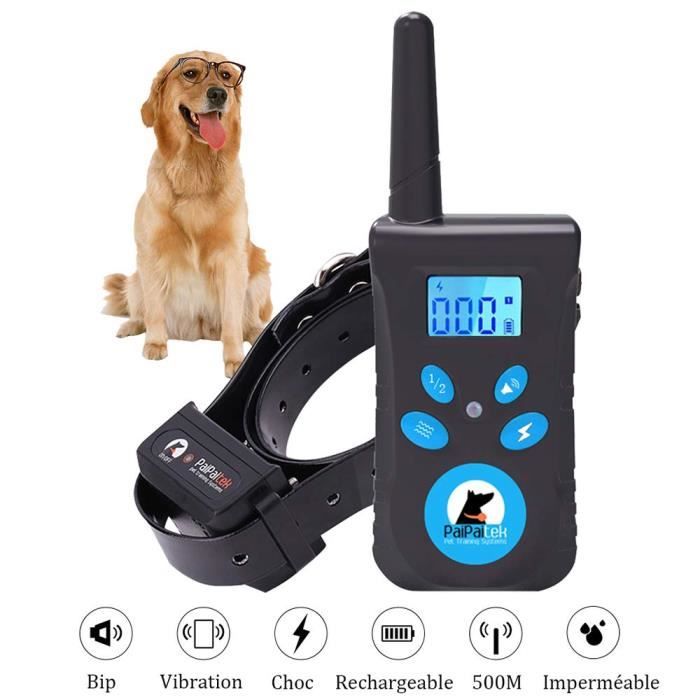 Comparer les prix de Collier de Dressage - ZGEER - Rechargeable Anti-aboiement pour Chien - Portée 500 Mètres