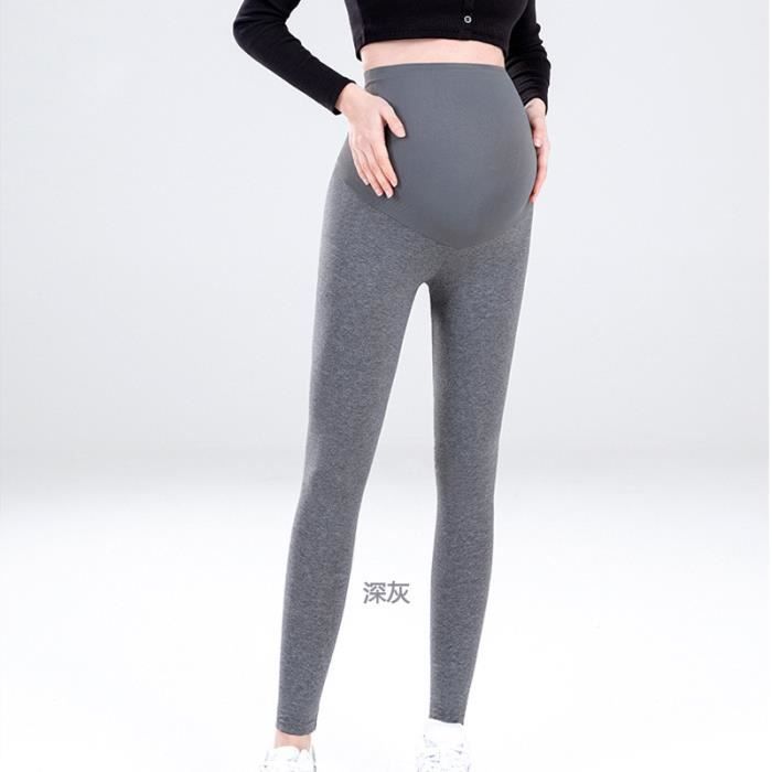 3XL Gris Fonc Pantalon slim pour femme enceinte leggings de