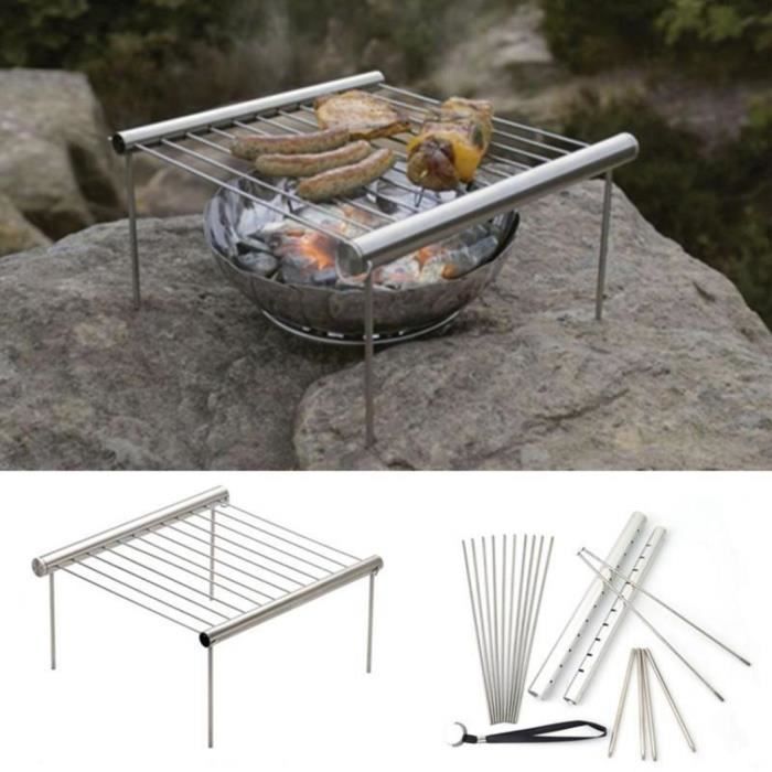 Accessoire Barbecue Acier Inoxydable Lot 3 Pinces à Poisson