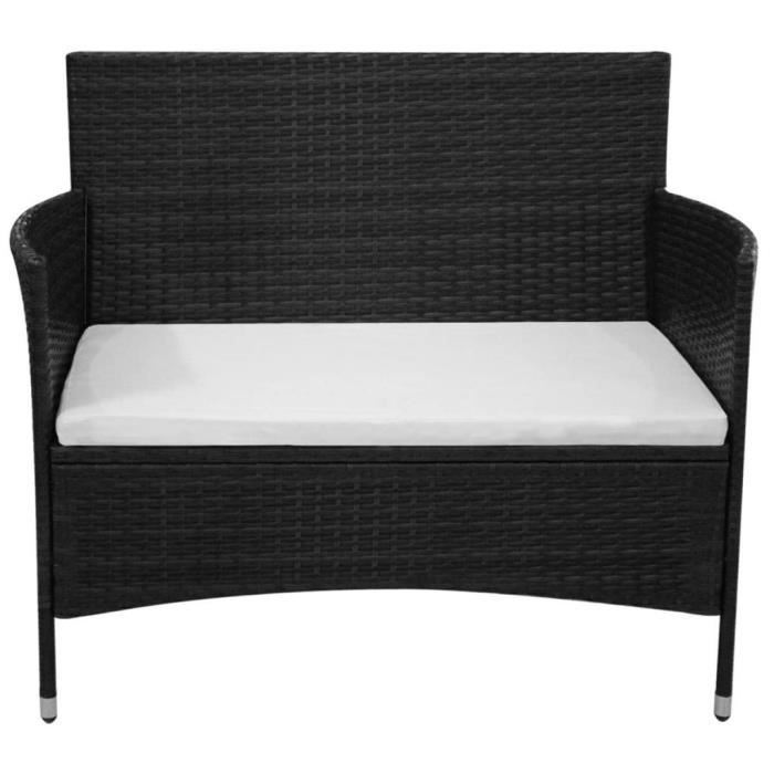 Bancs D Exterieur Banc De Jardin Rotin Synthetique 106 X 60 X 84 Cm Noir Achat Vente Barre De Penderie Bancs D Exterieur Banc De Cdiscount