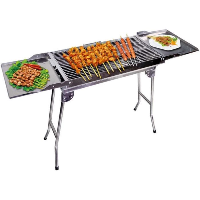 Barbecue à charbon de bois pliable Barbecue Portable en Acier Inoxydable Pliable au Charbon de