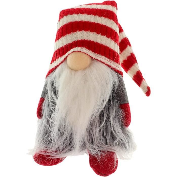 CDDécoration de Noël Figurine de lutin Suédois Père Noël Tomte Gnom