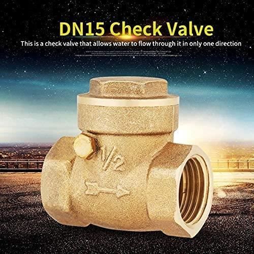 Vanne Clapet Laiton DN15 G1/2 BSPP 232 PSI – Robinet Rotative Gaz / Eau / Pétrole