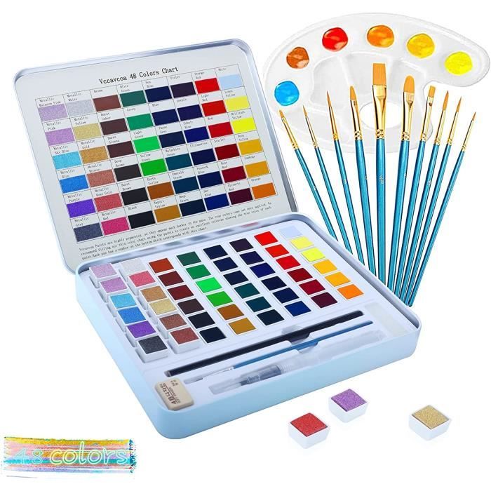 Matériaux de dessin et de peinture Crafts 4 ALL - Peinture Aquarelle, 24  métiers d'art de qualité Premium Kit peinture a 46532