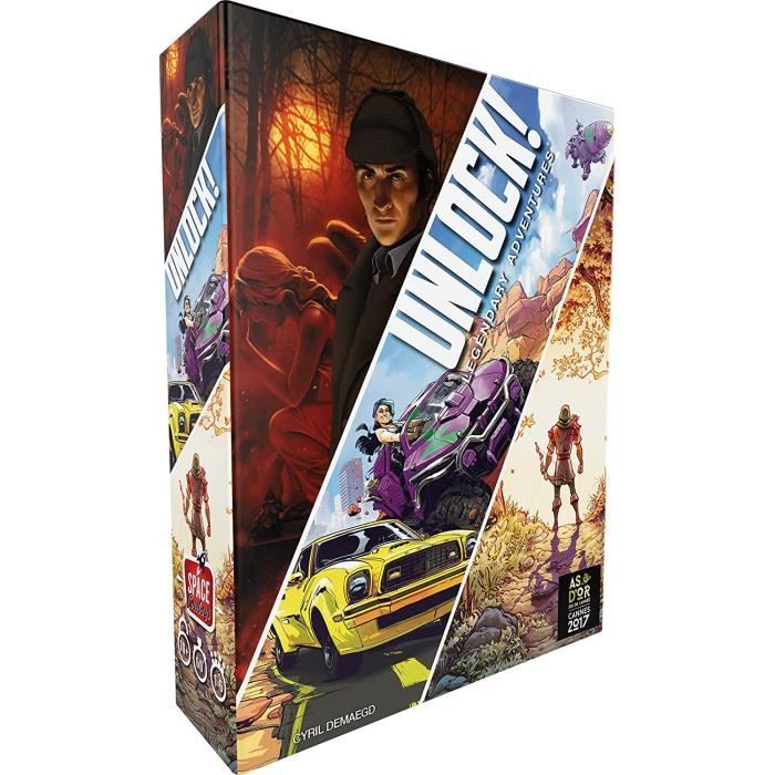 UNLOCK! Legendary Adventures - Jeu Escape Room Cartes - 3 Aventures - 1-6 Joueurs - Version Française