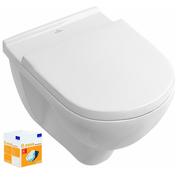 Cuvette suspendue VILLEROY & BOCH O.novo DirectFlush Sortie horizontale Sans bride